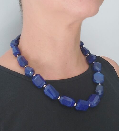 lapis-polished-nuggets-necklace