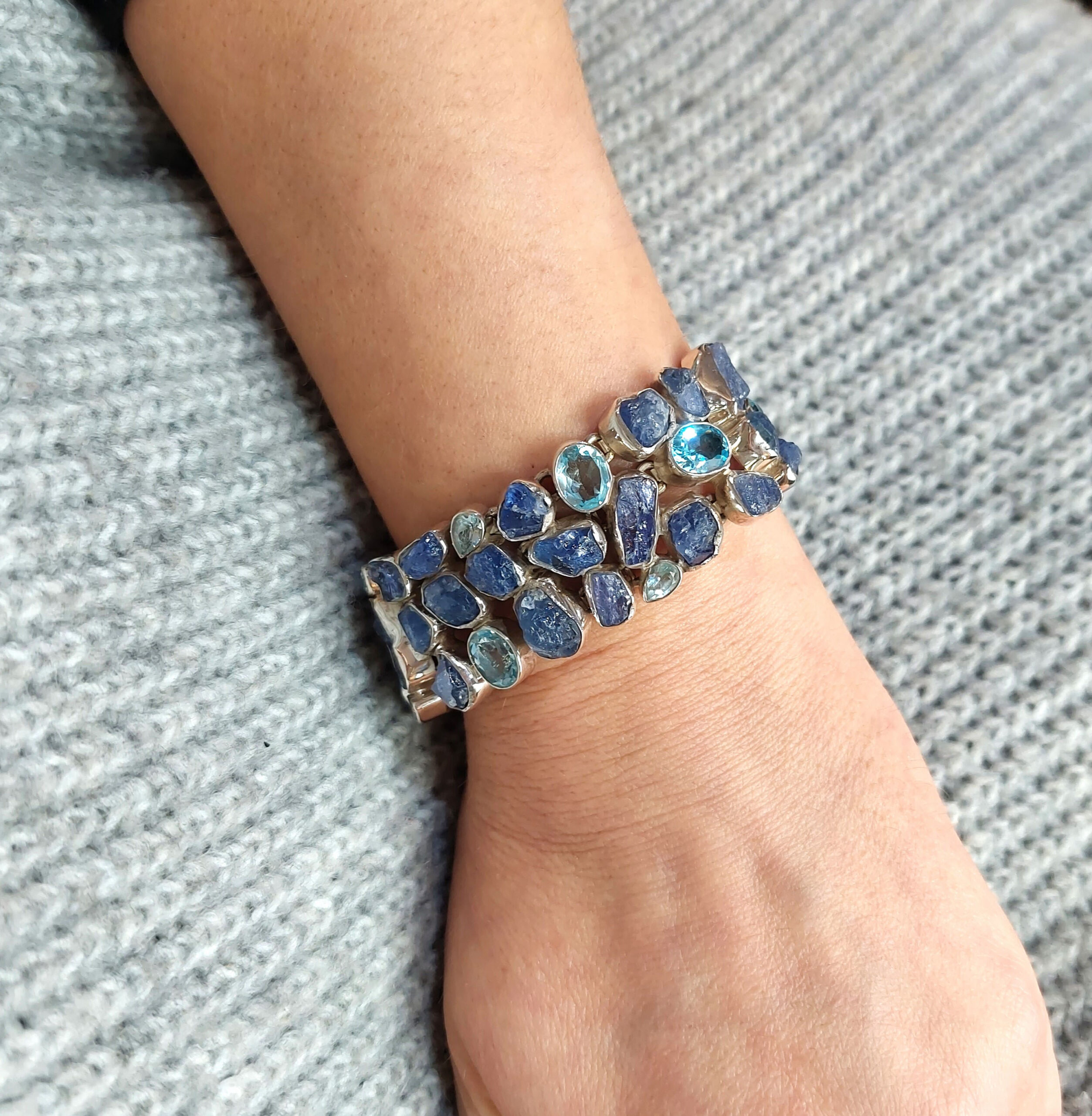 Vintage Sterling Silver and Blue Topaz Panel Bracelet Charles - Etsy UK |  Christian jewelry necklaces, Vintage sterling silver, Modernist silver  jewelry