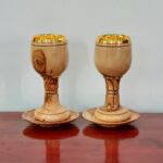 Gold & olivewood goblet from Bethlehem