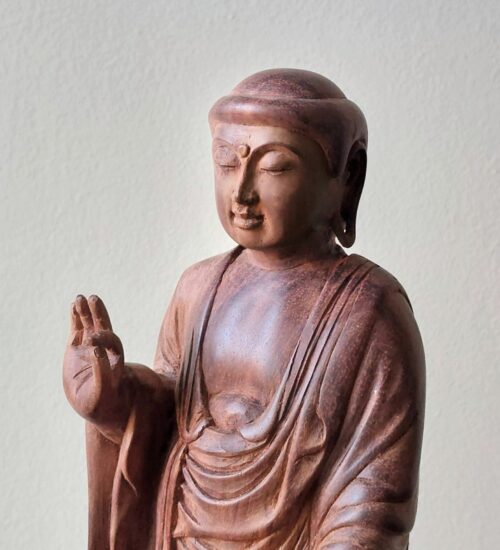 carved-ebony-tall-Buddha-figure