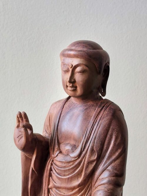 carved-ebony-tall-Buddha-figure