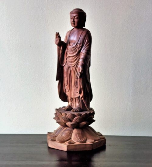 handcarved-ebony-wood-Buddha