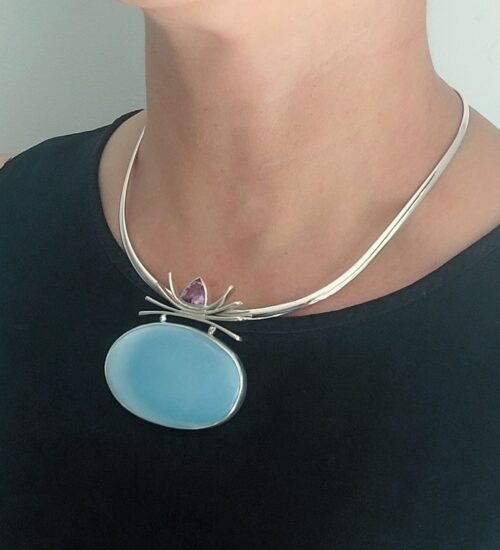blue-opal-silver-pendant