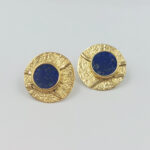 round-lapis-gold-stud-earrings