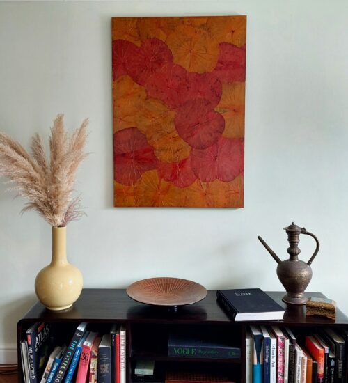 red-orange-lotus-wall-art