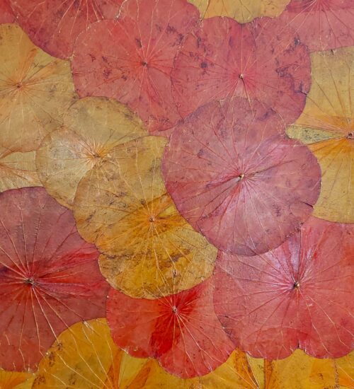 yellow-red-lotus-wall-panel