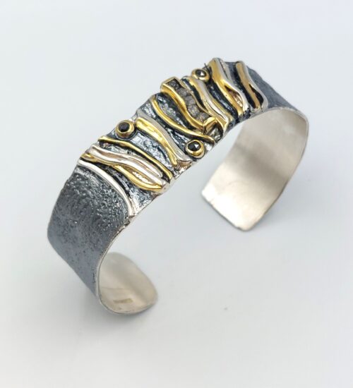 diamond-gold-silver-bracelet-cuff
