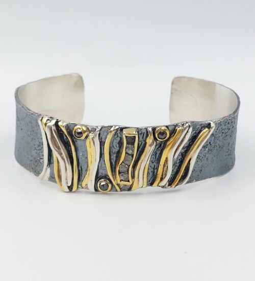 rough-diamond-silver-cuff