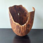 Indonesian-teak-sculpture-vase