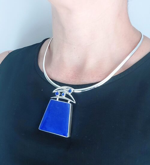 lapis-silver-handmade-pendant