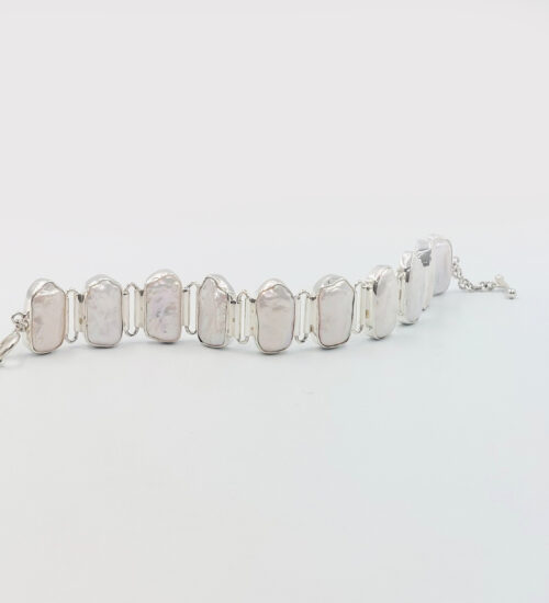 biwa-pearl-silver bracelet